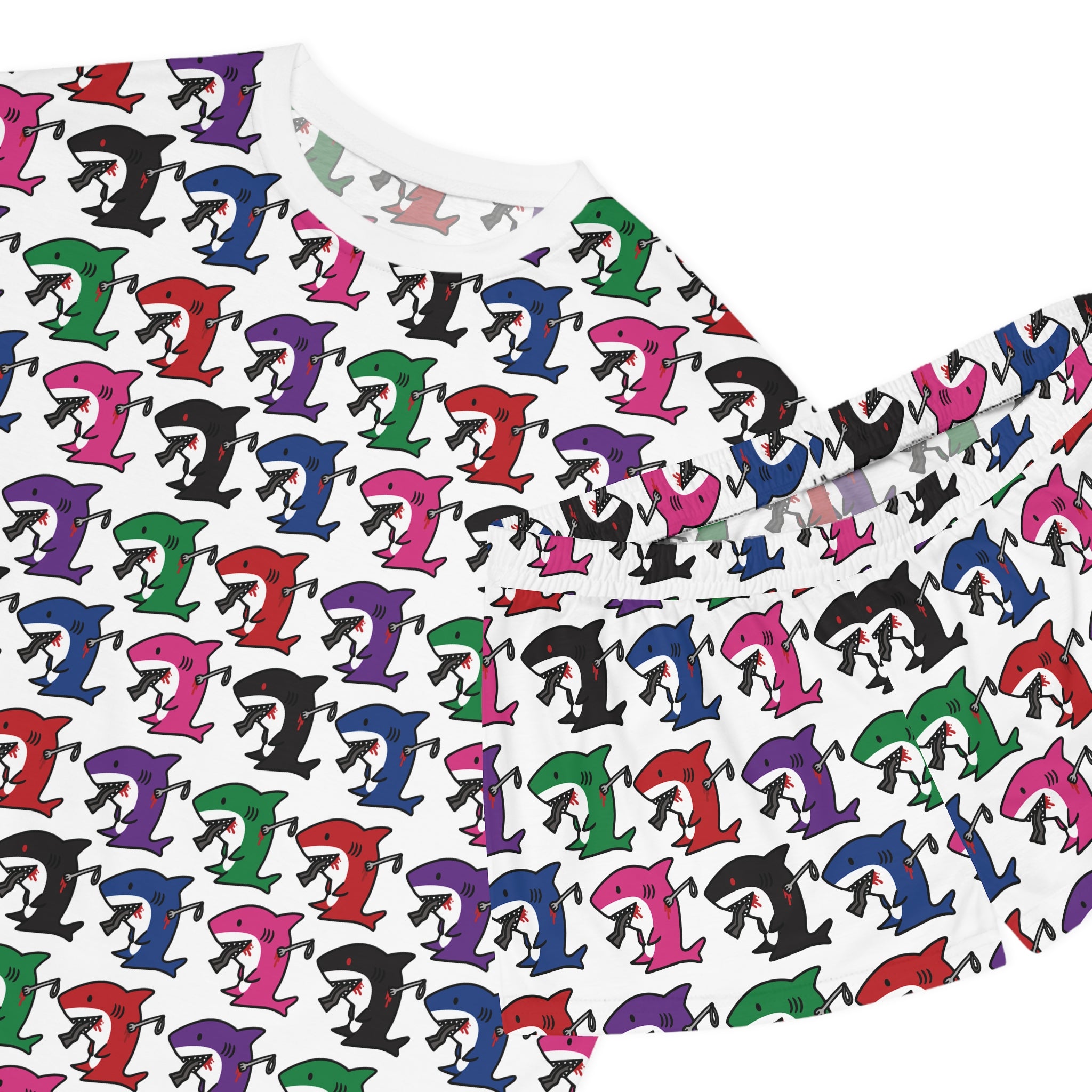 Slit Gill pattern Pajama Set